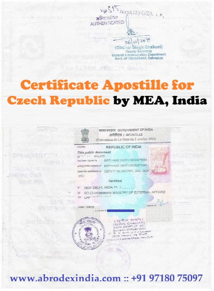Apostille for Czech Republic