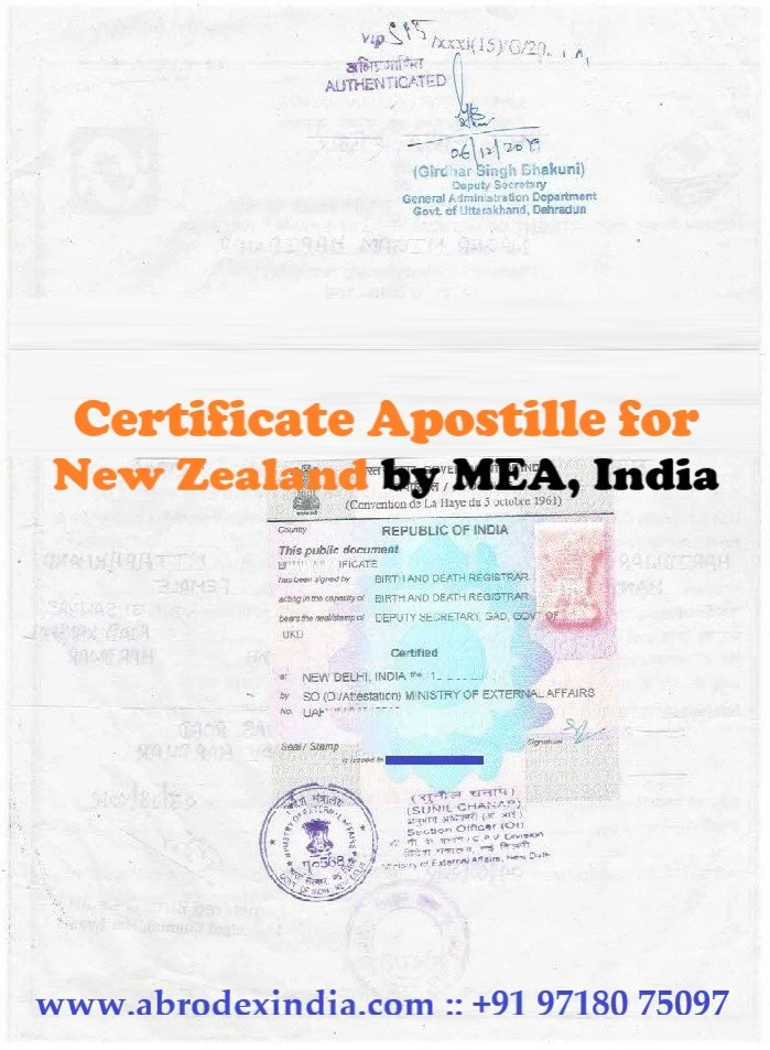 Apostille for New Zealand