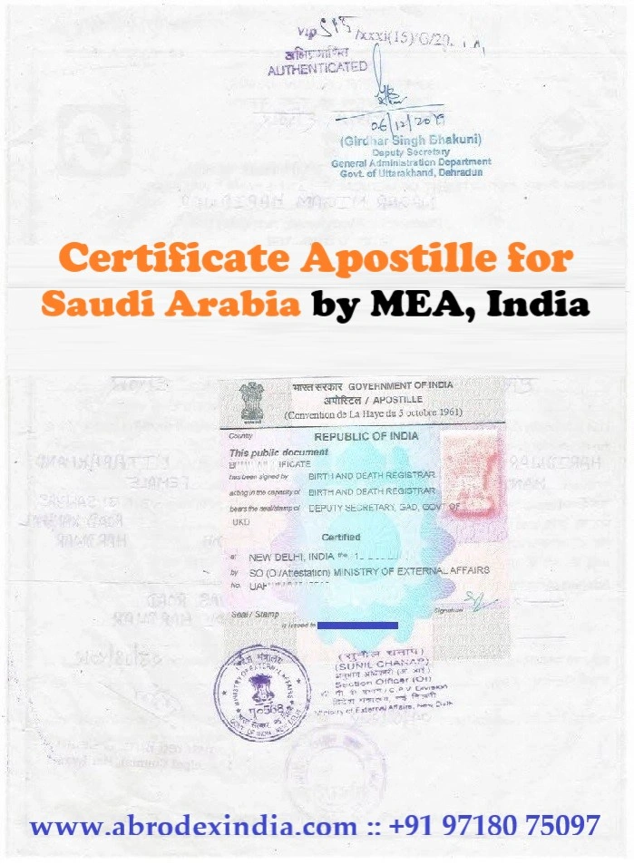 Apostille for Saudi Arabia