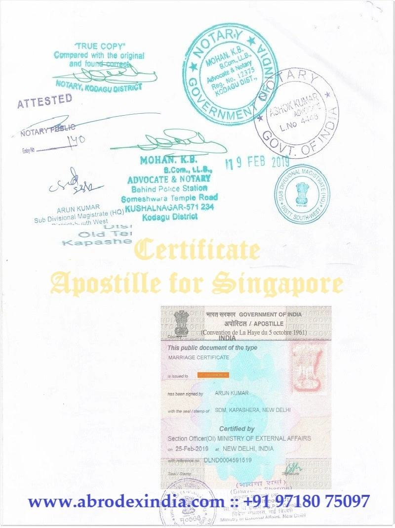 Apostille for Singapore