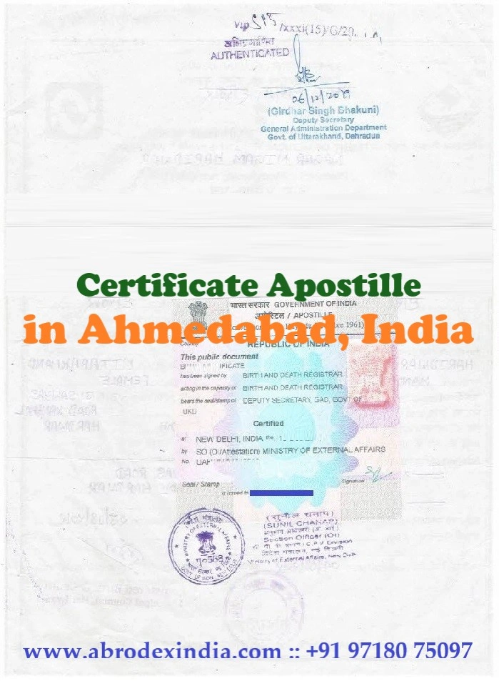 Apostille in Ahmedabad