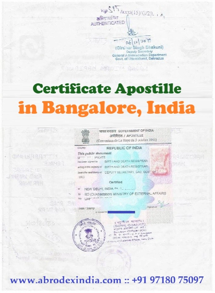 Apostille in Bangalore