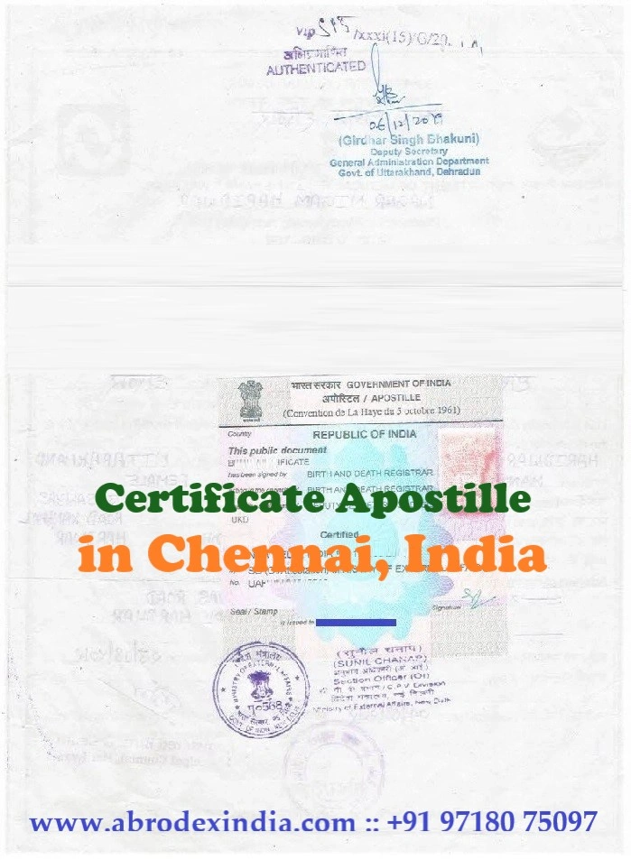 Apostille in Chennai