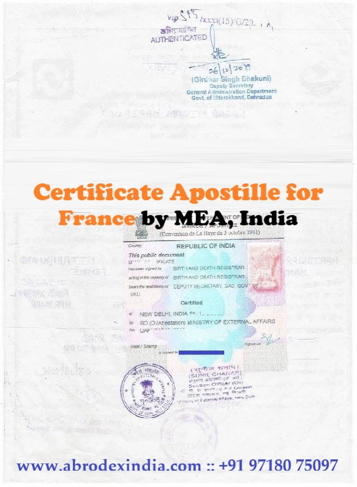 Apostille for France