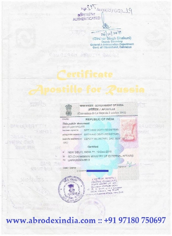 Apostille for Russia