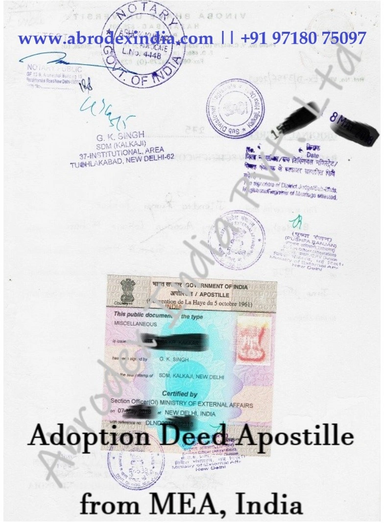 Adoption Deed Apostille
