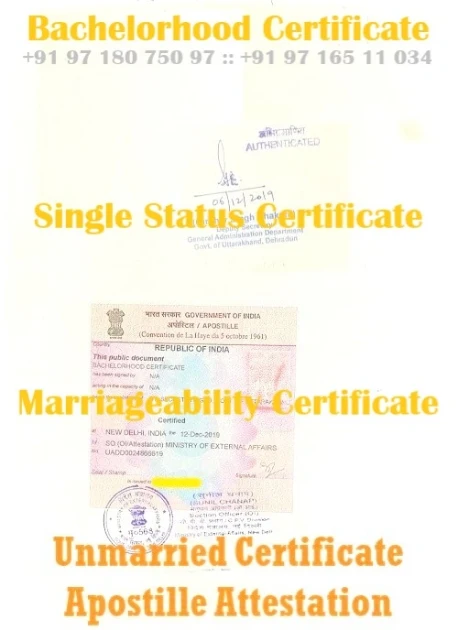 Unmarried Affidavit Apostille