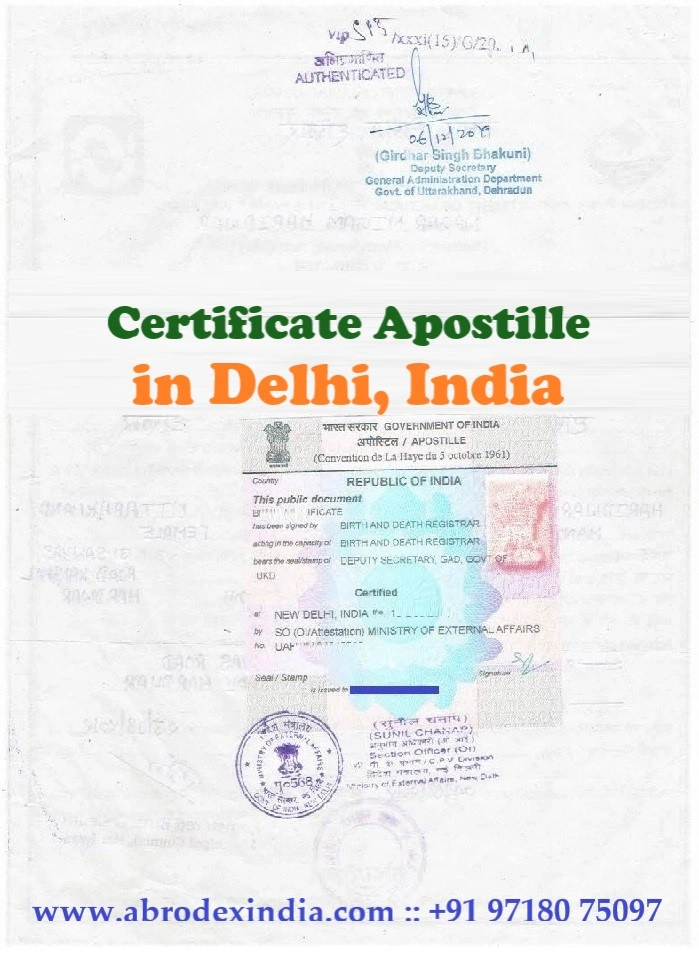Apostille in Delhi