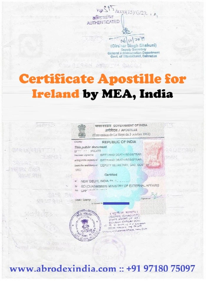 Apostille for Ireland