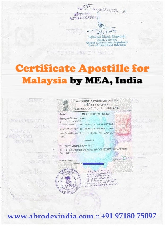 Apostille for Malaysia